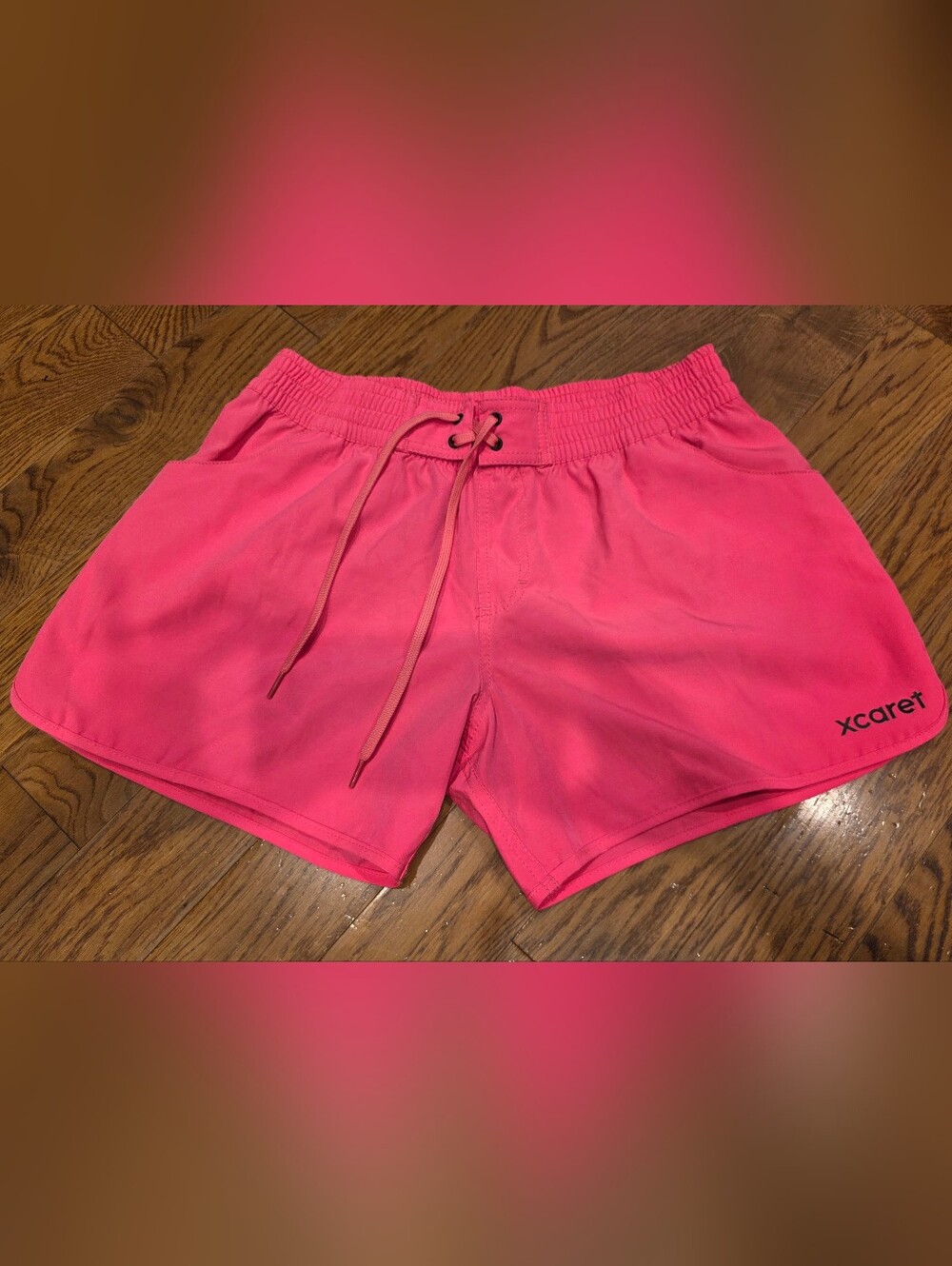 Bright Pink Drawstring Swim Shorts from Xcaret Mexico, XL